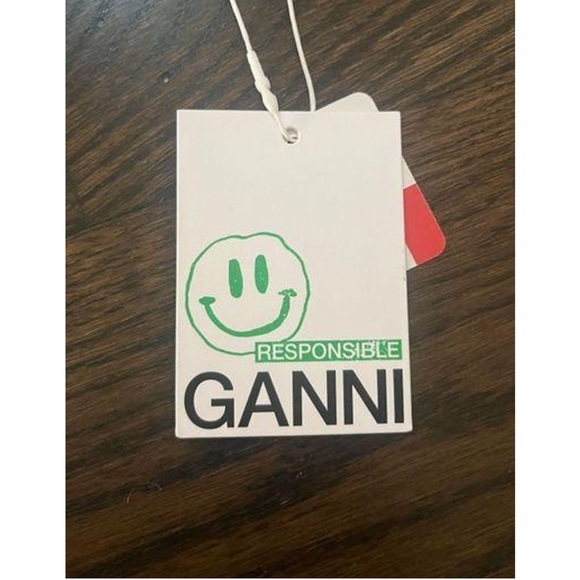 Ganni recycled printed diamond bandeau bikini top size 32 - Picture 4 of 6